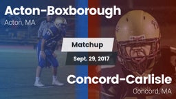 Matchup: Acton-Boxborough vs. Concord-Carlisle  2017