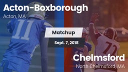 Matchup: Acton-Boxborough vs. Chelmsford  2018