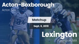 Matchup: Acton-Boxborough vs. Lexington  2019