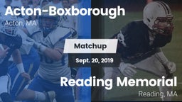 Matchup: Acton-Boxborough vs. Reading Memorial  2019