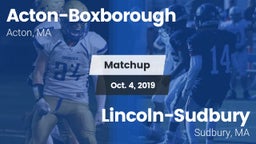 Matchup: Acton-Boxborough vs. Lincoln-Sudbury  2019
