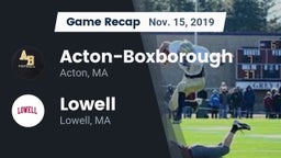 Recap: Acton-Boxborough  vs. Lowell  2019