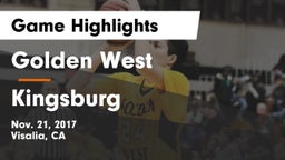 Golden West  vs Kingsburg  Game Highlights - Nov. 21, 2017