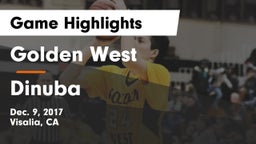 Golden West  vs Dinuba  Game Highlights - Dec. 9, 2017