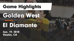 Golden West  vs El Diamante  Game Highlights - Jan. 19, 2018