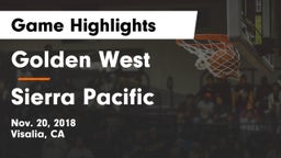 Golden West  vs Sierra Pacific  Game Highlights - Nov. 20, 2018