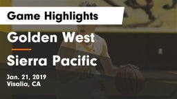 Golden West  vs Sierra Pacific Game Highlights - Jan. 21, 2019
