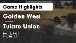 Golden West  vs Tulare Union  Game Highlights - Dec. 3, 2019