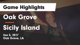 Oak Grove  vs Sicily Island  Game Highlights - Jan 5, 2017