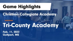 Christian Collegiate Academy  vs Tri-County Academy  Game Highlights - Feb. 11, 2022