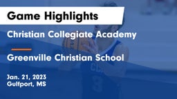 Christian Collegiate Academy  vs Greenville Christian School Game Highlights - Jan. 21, 2023