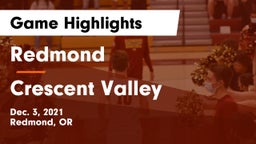 Redmond  vs Crescent Valley  Game Highlights - Dec. 3, 2021