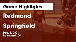Redmond  vs Springfield  Game Highlights - Dec. 4, 2021
