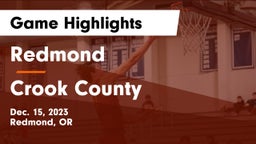 Redmond  vs Crook County Game Highlights - Dec. 15, 2023