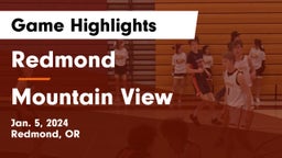 Redmond  vs Mountain View  Game Highlights - Jan. 5, 2024