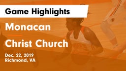 Monacan  vs Christ Church Game Highlights - Dec. 22, 2019