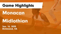 Monacan  vs Midlothian  Game Highlights - Jan. 16, 2020