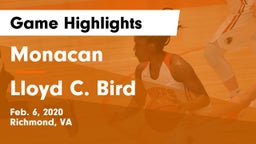 Monacan  vs Lloyd C. Bird  Game Highlights - Feb. 6, 2020