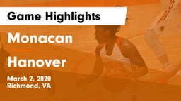 Monacan  vs Hanover  Game Highlights - March 2, 2020