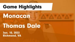 Monacan  vs Thomas Dale  Game Highlights - Jan. 10, 2022