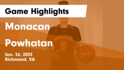 Monacan  vs Powhatan  Game Highlights - Jan. 26, 2023