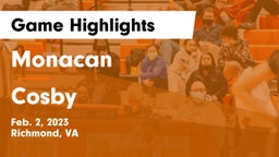 Monacan  vs Cosby  Game Highlights - Feb. 2, 2023