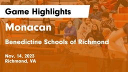 Monacan  vs Benedictine Schools of Richmond Game Highlights - Nov. 14, 2023