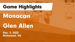Monacan  vs Glen Allen  Game Highlights - Dec. 2, 2023