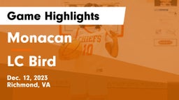 Monacan  vs LC Bird  Game Highlights - Dec. 12, 2023