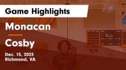 Monacan  vs Cosby  Game Highlights - Dec. 15, 2023