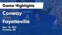 Conway  vs Fayetteville  Game Highlights - Dec. 18, 2021