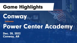 Conway  vs Power Center Academy Game Highlights - Dec. 28, 2022