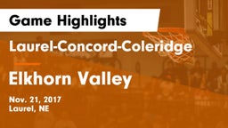 Laurel-Concord-Coleridge  vs Elkhorn Valley  Game Highlights - Nov. 21, 2017