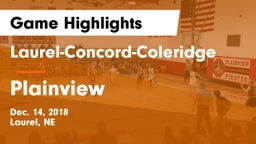 Laurel-Concord-Coleridge  vs Plainview  Game Highlights - Dec. 14, 2018