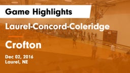Laurel-Concord-Coleridge  vs Crofton  Game Highlights - Dec 02, 2016