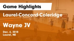 Laurel-Concord-Coleridge  vs Wayne JV Game Highlights - Dec. 6, 2018
