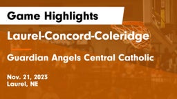 Laurel-Concord-Coleridge  vs Guardian Angels Central Catholic Game Highlights - Nov. 21, 2023