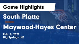 South Platte  vs Maywood-Hayes Center Game Highlights - Feb. 8, 2022