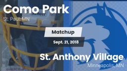 Matchup: Como Park High vs. St. Anthony Village  2018