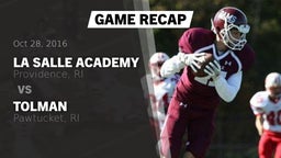 Recap: La Salle Academy vs. Tolman  2016