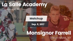 Matchup: LaSalle Academy vs. Monsignor Farrell  2016