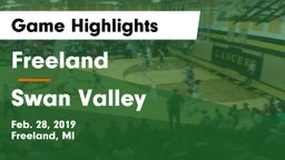 Freeland  vs Swan Valley Game Highlights - Feb. 28, 2019