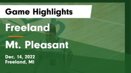 Freeland  vs Mt. Pleasant  Game Highlights - Dec. 14, 2022