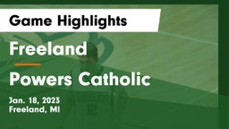 Freeland  vs Powers Catholic  Game Highlights - Jan. 18, 2023