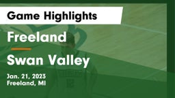 Freeland  vs Swan Valley  Game Highlights - Jan. 21, 2023