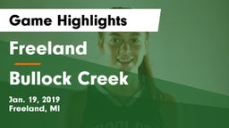 Freeland  vs Bullock Creek  Game Highlights - Jan. 19, 2019