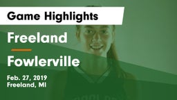 Freeland  vs Fowlerville Game Highlights - Feb. 27, 2019