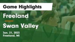 Freeland  vs Swan Valley  Game Highlights - Jan. 21, 2023