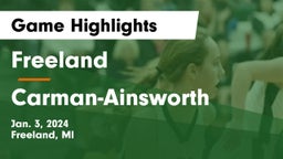 Freeland  vs  Carman-Ainsworth   Game Highlights - Jan. 3, 2024