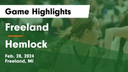 Freeland  vs Hemlock  Game Highlights - Feb. 28, 2024